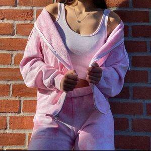 Tie Dyed Pink Sweatpants